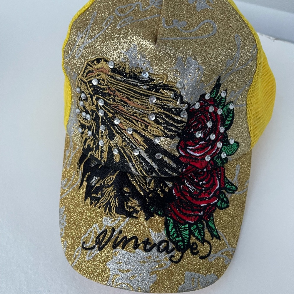 Yellow and Gold vintage hat